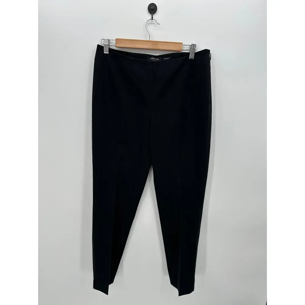 Lafayette 148‎ Womens Black Chrystie Pants Sz 10 Capsule Minimal Career Office